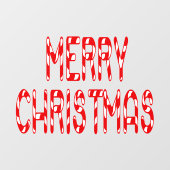 メリークリスマスキャンディーケーンホーム&ストアフロントビニール ウィンドウサイン (シート)