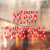 メリークリスマスキャンディーケーンホーム&ストアフロントビニール ウィンドウサイン (シート2)