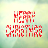 メリークリスマスキャンディーケーンホーム&ストア11x8ビニール ウィンドウサイン (シート3)