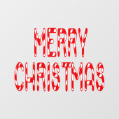 メリークリスマスキャンディーケーンホーム&ストア11x8ビニール ウィンドウサイン (シート)