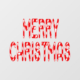 メリークリスマスキャンディーケーンホーム&ストア11x8ビニール ウィンドウサイン