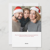 メリークリスマスキャンディーケーンボウ写真 シーズンカード (裏面)