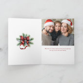 メリークリスマスキャンディーケーンボウ写真 シーズンカード (内部)