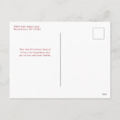 メリークリスマスキャンディーケーンボウ写真 シーズンポストカード (裏面)