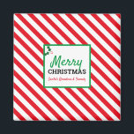 メリークリスマスキャンディーケーン名前をカスタムするマグネット マグネット<br><div class="desc">この飾メリークリスマスキャンディの甘い磁石とクリスマス応援であなたの家。お前のカスタマイズ名前で行け！</div>