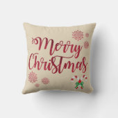 メリークリスマスキャンディーケーン枕 クッション (裏面)
