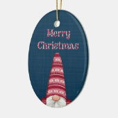 メリークリスマスキャンディーケーン格言カスタマイズ セラミックオーナメント (左)