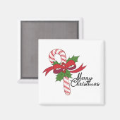 メリークリスマスキャンディーケーン マグネット (正面/裏面)