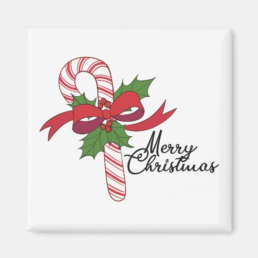 メリークリスマスキャンディーケーン マグネット (正面)