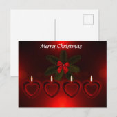 メリークリスマスキャンドルアドベント ポストカード (正面/裏面)