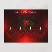 メリークリスマスキャンドルアドベント ポストカード (正面)