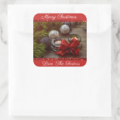 メリークリスマスキャンドルディスプレイシール スクエアシール (バッグ)