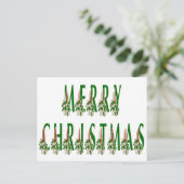 メリークリスマスキャンドルフォント シーズンポストカード (スタンド正面)