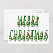 メリークリスマスキャンドルフォント シーズンポストカード (正面/裏面)