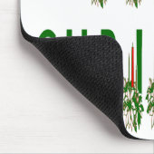 メリークリスマスキャンドルフォント マウスパッド (コーナー)