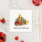 メリークリスマスキャンドル スタンダードカクテルナプキン (インサイチュ)