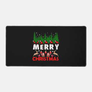 メリークリスマスキャンバスクリスクリスマスイエス デスクマット
