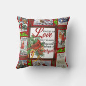 メリークリスマスキュスト（鳥）ショウジョウコウカンチョウ鳥好きクリスマス クッション (裏面)