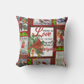 メリークリスマスキュスト（鳥）ショウジョウコウカンチョウ鳥好きクリスマス クッション (正面)