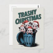 メリークリスマスキュートおもしろいルーン ポストカード (正面/裏面)