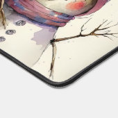 メリークリスマスキュートお洒落冬雪だるま デスクマット (コーナー)