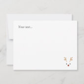 メリークリスマスキュートなパステル模様の雪片 ノートカード (裏面)