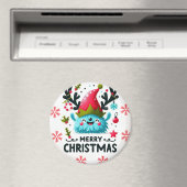 メリークリスマスキュートふわふわおっちょこちょいのの怪物 マグネット (インサイチュ (食洗機))