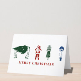 メリークリスマスキュートイラストレーション シーズンカード