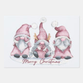 メリークリスマスキュートウォーター色の休日格言 ラッピングペーパーシート (正面2)