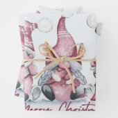 メリークリスマスキュートウォーター色の休日格言 ラッピングペーパーシート (インサイチュ)