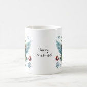 メリークリスマスキュートエンジェルフォークアートスタイル コーヒーマグカップ (中央)