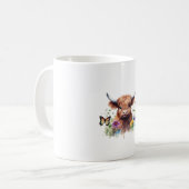 メリークリスマスキュートクラシックハイランド牛Tシャツ コーヒーマグカップ (正面左)