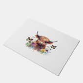 メリークリスマスキュートクラシックハイランド牛Tシャツ ドアマット (アングル)