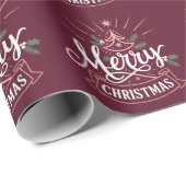 メリークリスマスキュートクリスマスツリークリスマスホリデー ラッピングペーパー (ロールコーナー)