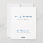 メリークリスマスキュートサンタドッグブラックラブラドール シーズンカード (裏面)