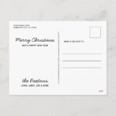 メリークリスマスキュートサンタドッグラブラドール シーズンポストカード (裏面)