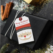 メリークリスマスキュートサンタファミリーネームパーティー ギフトタグ