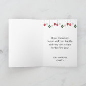 メリークリスマスキュートジンジャーブレッドマンホリデーカード シーズンカード (内部)