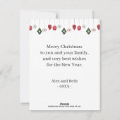 メリークリスマスキュートジンジャーブレッドマン シーズンカード (裏面)