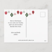 メリークリスマスキュートジンジャーブレッドマン シーズンポストカード (裏面)