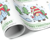 メリークリスマスキュートスキー格言 パーソナライズされた ラッピングペーパー (ロールコーナー)