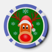 メリークリスマスキュートディアクレートランプのポーカーチップス紫 ポーカーチップ (裏面)