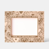 メリークリスマスキュートハートと紅葉ファミリー名 レーザー彫刻フレーム (正面)