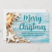 メリークリスマスキュートビーチカンパニーシーシェルカスタム シーズンカード (正面)