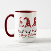 メリークリスマスキュートフェスティバル格言 パーソナライズされた マグカップ (左)