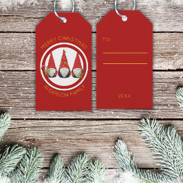 メリークリスマスキュートホリデー格言 ギフトタグ