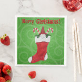 メリークリスマスキュート格言インストッキンググリーンスワール (インサイチュ)