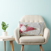 メリークリスマスキュート格言ホリースノーフレークnスター ランバークッション (椅子)