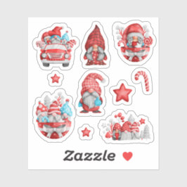 メリークリスマスキュート格言子供へブルーレッド シール