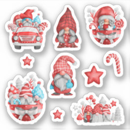 メリークリスマスキュート格言子供へブルーレッド シール